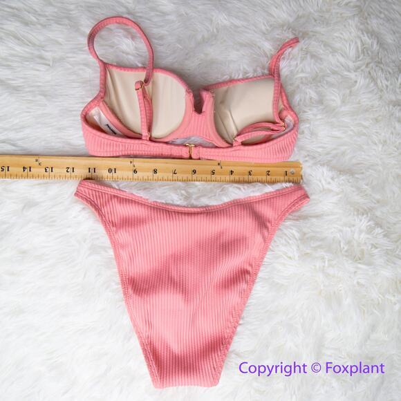 New! Set! Free‎ People x Peony panel balconette highline pant bikini, size XS - Picture 6 of 10